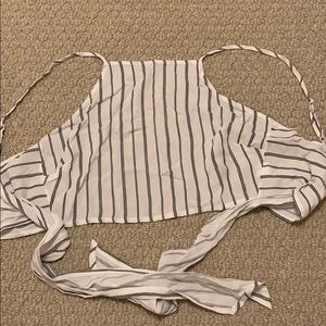 Cropped striped tank